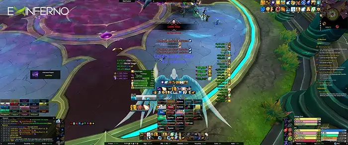 Team Purple first kill screenshot of Heroic Loomithar boss in WoW The War Within