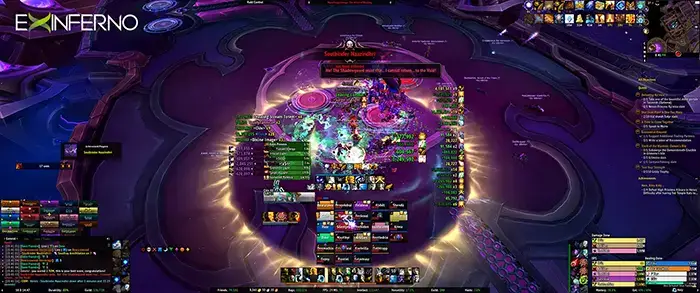 Team Purple raid team defeating Heroic Souldbinder Naazindhri in The War Within expansion